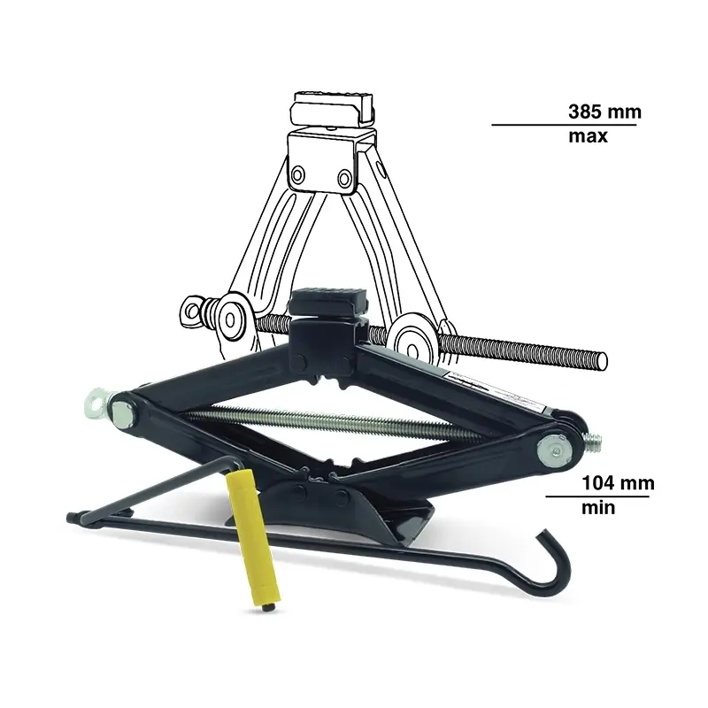 Домкрат ромбический AVS JA-1500R, 1,5т, 104-385мм с резиновой опорой + сумка в комплекте
