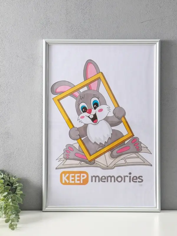 Фоторамка пластик Фоторамка пластик "Пиксель" 40х60 см, серебро(пластиковый экран)