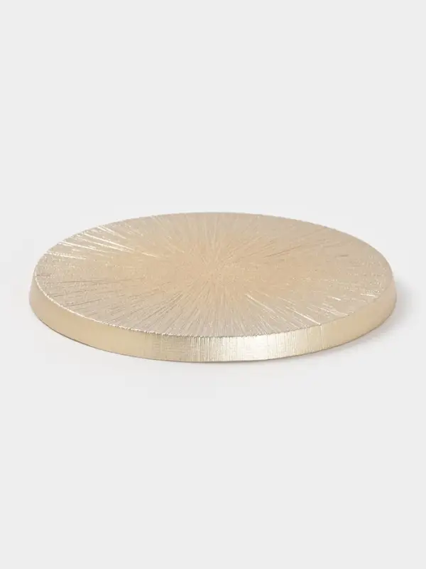 Тарелка &laquo;Кувшинка&raquo;, d=21 см, стекло, золотистая