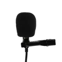 Микрофон на прищепке G-101, 100-16000 Гц, -32 дБ, 2.2 кОм, Jack 3.5 мм, 1.5 м, черный