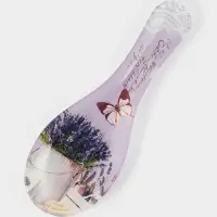 Подставка под ложку Доляна &laquo;Лаванда&raquo;, 23.5&times;8.3 см, стекло