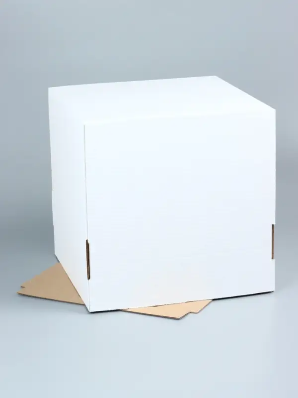 Коробка для торта, без окна, белая, 30&times;30&times;30 см