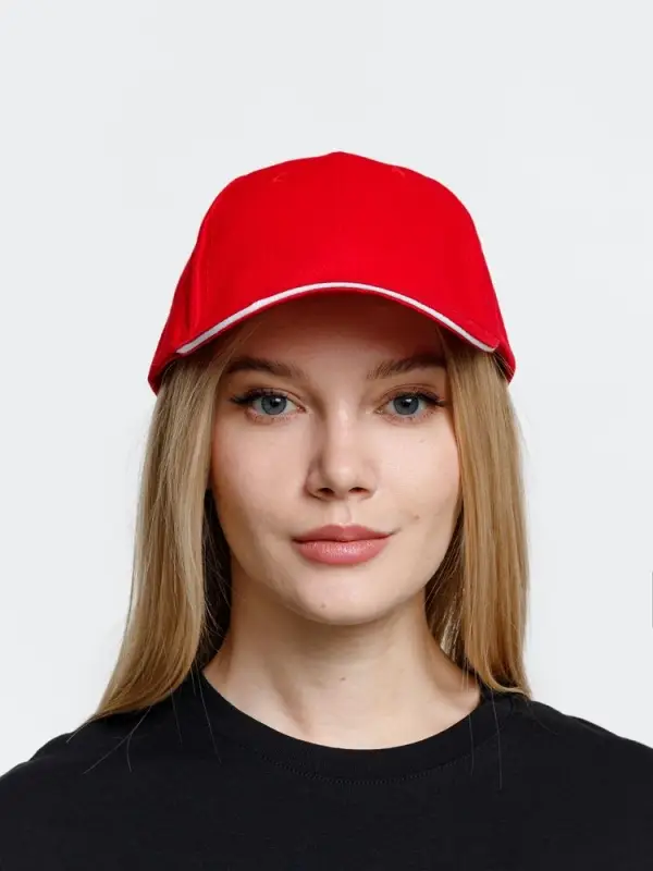 Бейсболка Buffalo, красная с белым Бейсболка Buffalo, красная с белым