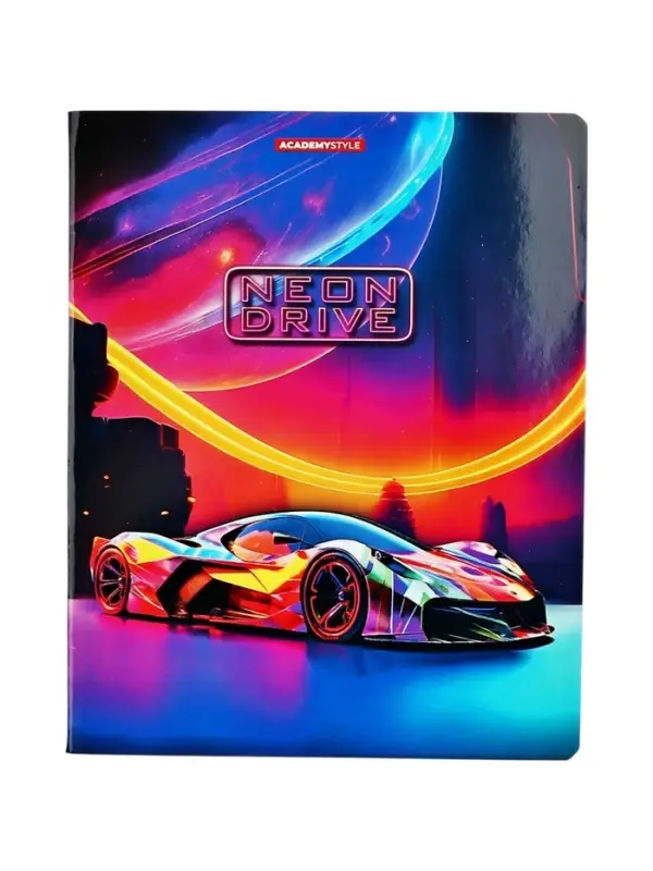 Тетрадь 48 листов, в клетку, Neon Drive, мелованный картон, МИКС Тетрадь 48 листов, в клетку, Neon Drive, мелованный картон, МИКС