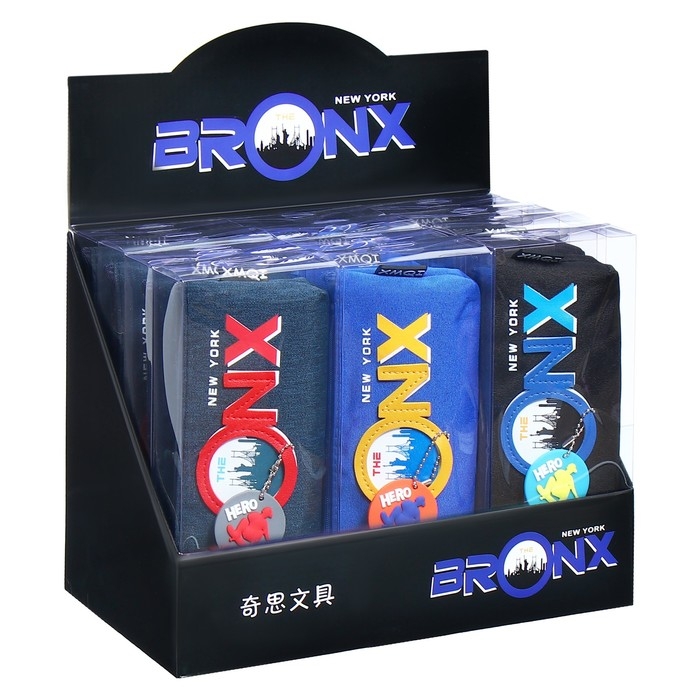 Пенал школьный на молнии Пенал школьный на молнии "Бронкс", микс