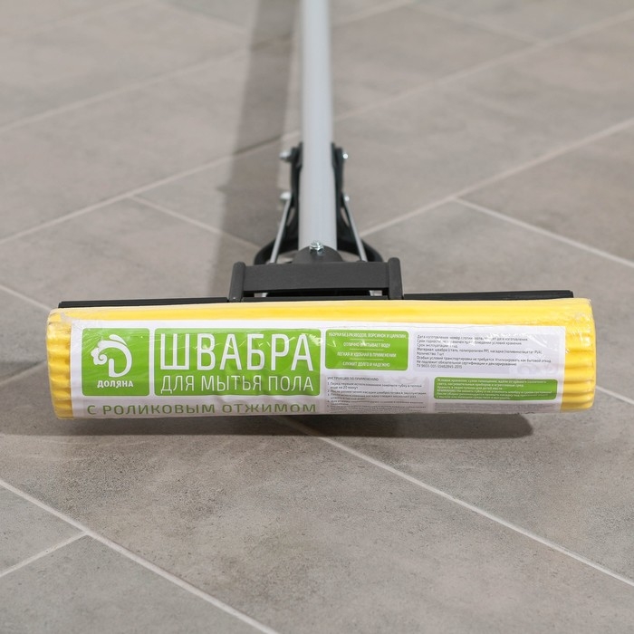 Швабра для мытья пола Доляна, PVA с роликовым отжимом, ручка 120 см, насадка 27 см, цвет микс Швабра для мытья пола Доляна, PVA с роликовым отжимом, ручка 120 см, насадка 27 см, цвет микс