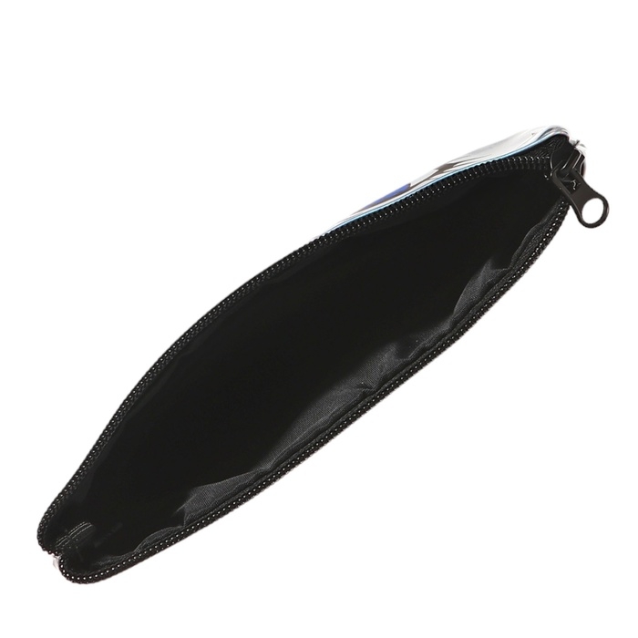 Пенал мягкий 1 отделение, 115х220, плоский, для девочки, серебряный, Seventeen Пенал мягкий 1 отделение, 115х220, плоский, для девочки, серебряный, Seventeen