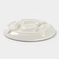 Менажница Доляна &laquo;Цветы&raquo;, 5 ячеек, d=25.5 см, доломит, белая