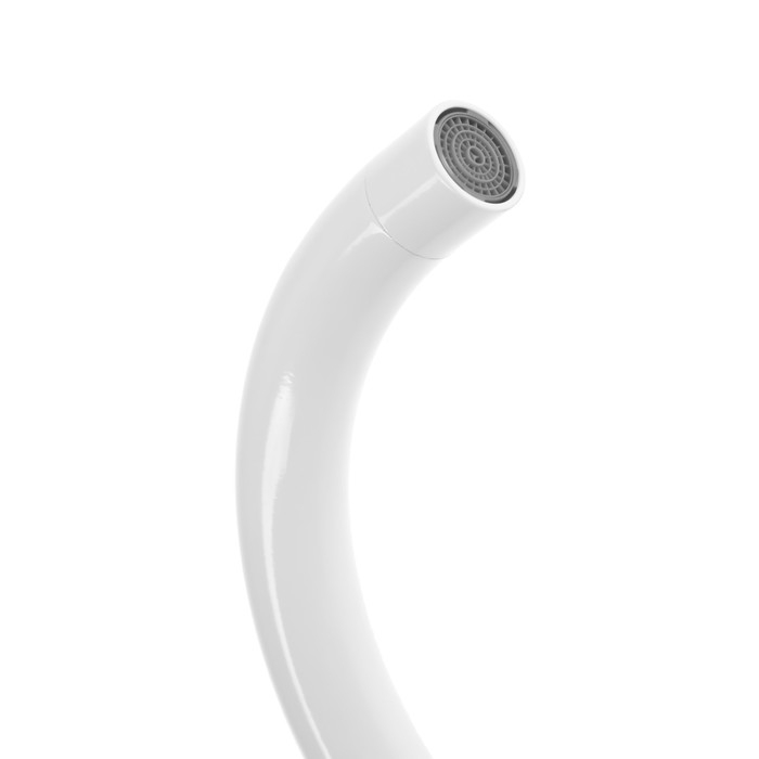 Смеситель для кухни ZEIN Z2504, однорычажный, картридж 40 мм, нержавеющая сталь, белый Смеситель для кухни ZEIN Z2504, однорычажный, картридж 40 мм, нержавеющая сталь, белый