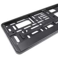 Рамка под номерной знак книжка, рельеф "Russia" (чёрный, серебро) AVS RN-08