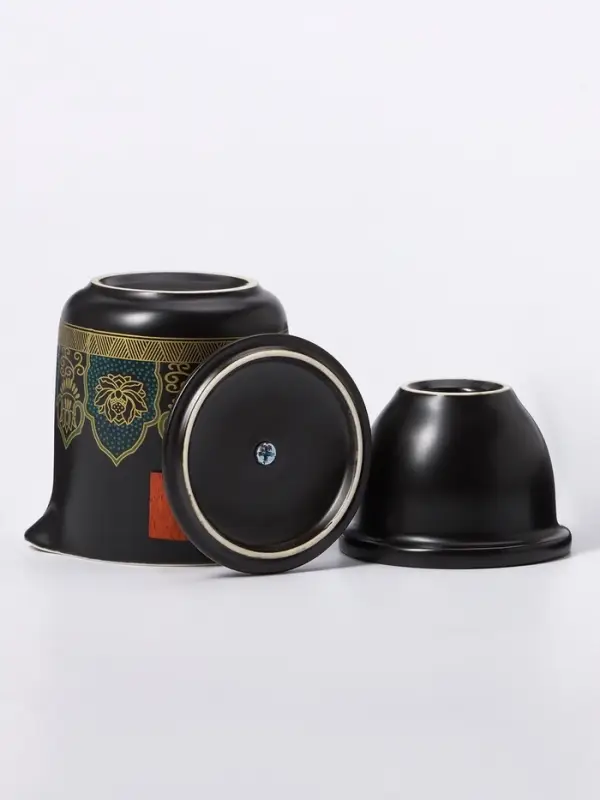 Набор для чайной церемонии ДЖЕКИЧАЙ &laquo;Никахо&raquo;, 7 предметов, на 4 персоны, чашка 50 мл, чайник 285 мл, керамика, чёрный
