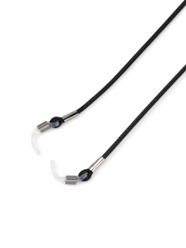 Шнурок для очков на шею 70 см силиконовый, черный Шнурок для очков на шею 70 см силиконовый, черный