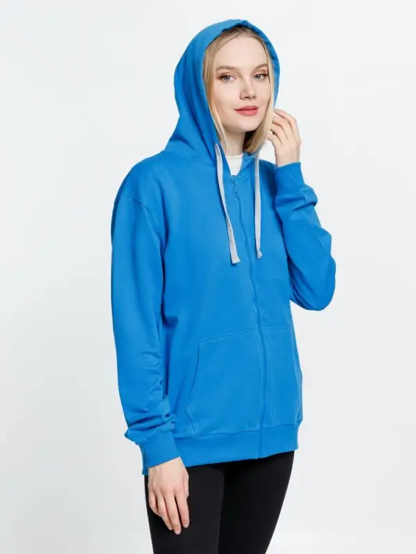 Толстовка на молнии с капюшоном Siverga, бирюзовая, размер S