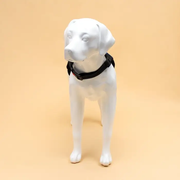 Шлейка К7, размер М, ОГ 52-66 см, вес 9.5-17.5 кг, мягкая, светоотражающая, синяя