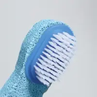 Пемза для педикюра с щёткой, с подвесом, 11 см, в коробке, МИКС