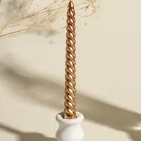 Набор свечей витых, 1.9&times;20 см, 6 шт., шампань
