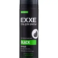 Гель для бритья Exxe &laquo;Активированный уголь&raquo; черный, для всех типов кожи, 200 мл