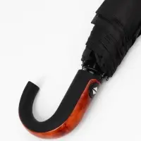 Зонт автоматический Strong, 3 сложения, 8 спиц, R=48/55 см, d=96 см, чёрный