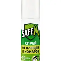 Спрей для нанесения на одежду от клещей и комаров SAFEX, 100 мл.