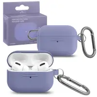 Чехол APods Pro Hang Silicon Сase с карабином  LE lavender