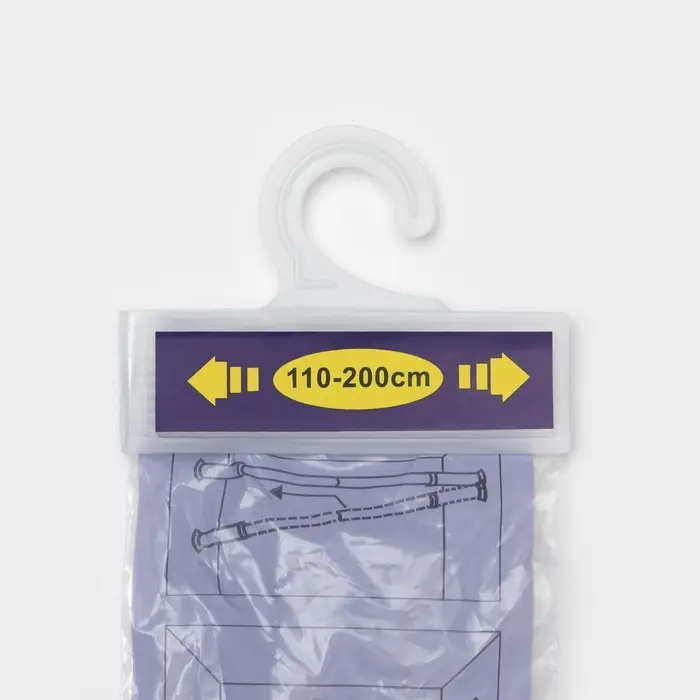 Карниз для ванной SAVANNA, телескопический, d заглушки = 3 см, d трубки = 2 см, 110-200 см, чёрный