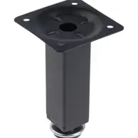 Опора квадратная OKV001BL ТУНДРА, d=25&times;25 мм, H=100 мм, чёрная, 4 шт.