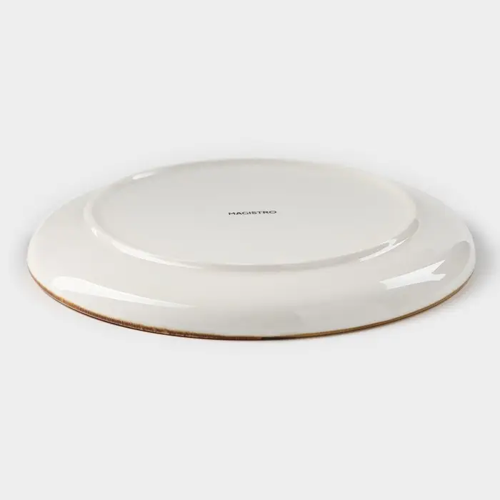 Тарелка фарфоровая пирожковая Magistro &laquo;Церера&raquo;, d=18 см, цвет белый