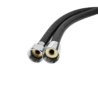Душевой шланг ZEIN Z09PB, 150 см, антиперекручивание, латунные гайки, черный, Имп/Имп