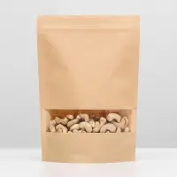 Пакет Zip - lock Крафт с прямоугольным окном 18&times;26 см
