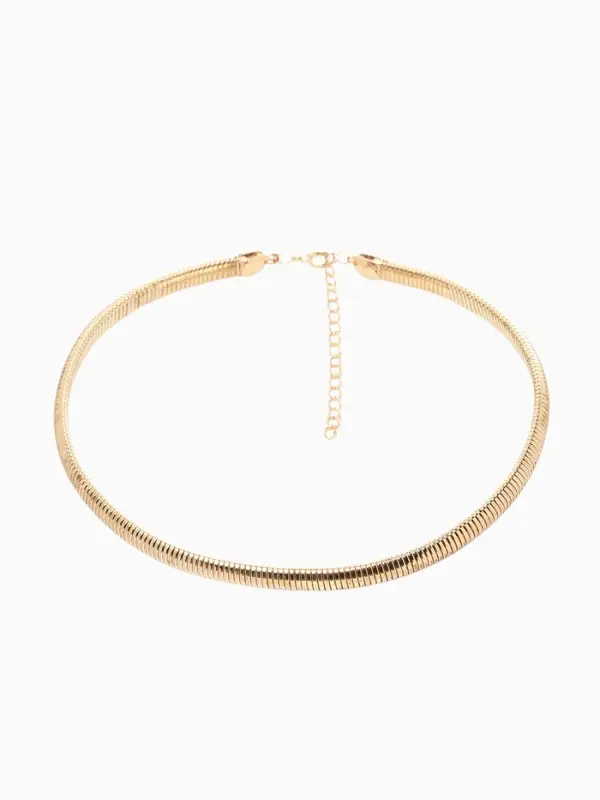 Чокер &laquo;Рельеф&raquo;, узкий, 1 см, цвет золото, 47.5 см