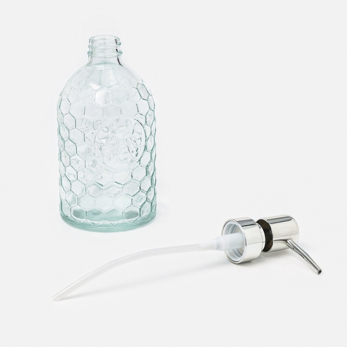 Дозатор для мыла SAVANNA «Оса», 500 мл, стеклянный, прозрачный Дозатор для мыла SAVANNA «Оса», 500 мл, стеклянный, прозрачный