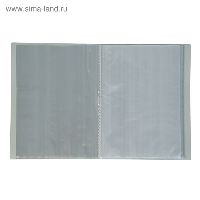 Папка с 40 вкладышами А4, 500 мкм, Calligrata, текстура Папка с 40 вкладышами А4, 500 мкм, Calligrata, текстура "песок", серая