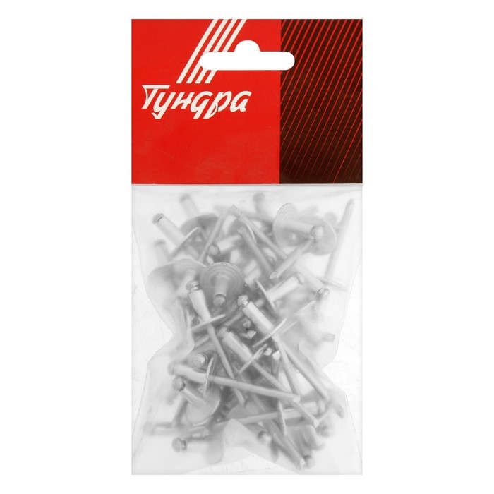 Заклепки вытяжные ТУНДРА krep, алюминий-сталь, увел.борт 14 мм, 4.8х12 мм, 50 шт. Заклепки вытяжные ТУНДРА krep, алюминий-сталь, увел.борт 14 мм, 4.8х12 мм, 50 шт.