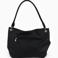 Сумка - мешок женская TEXTURA, на молнии, 36&times;10&times;28 см, чёрная