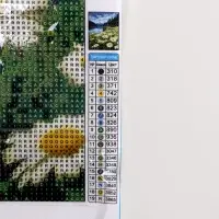 Алмазная вышивка полное заполнение "Ромашковое поле", 30*40 см, на холсте