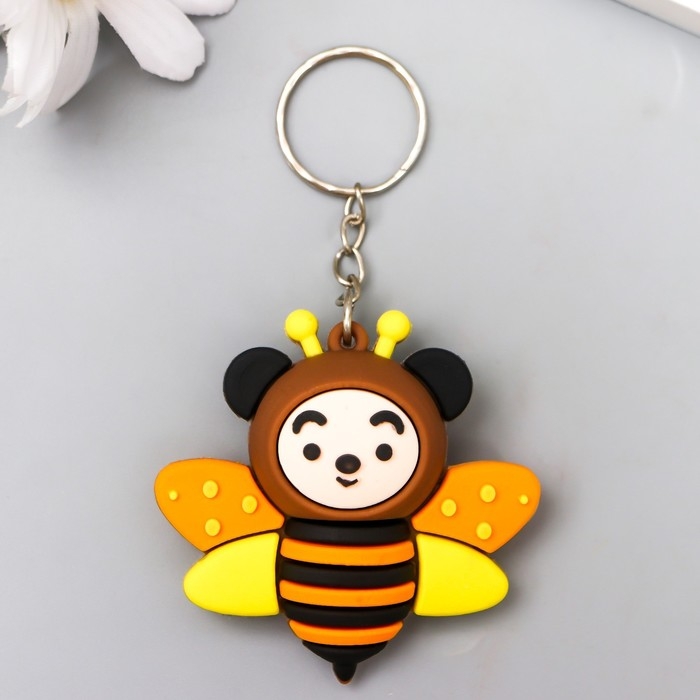 Брелок резина Брелок резина "Бабочка с мордашкой" МИКС 5,5х5 см