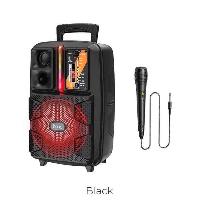 Портативная колонка Hoco BS37, 10 Вт, 1800 мАч, BT5.0, microSD, USB,AUX,FM, микрофон, черная Портативная колонка Hoco BS37, 10 Вт, 1800 мАч, BT5.0, microSD, USB,AUX,FM, микрофон, черная