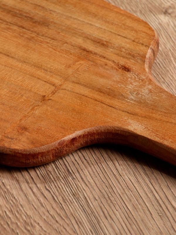 Доска разделочная прямоугольная "Лимоны" дерево манго 41х18 см