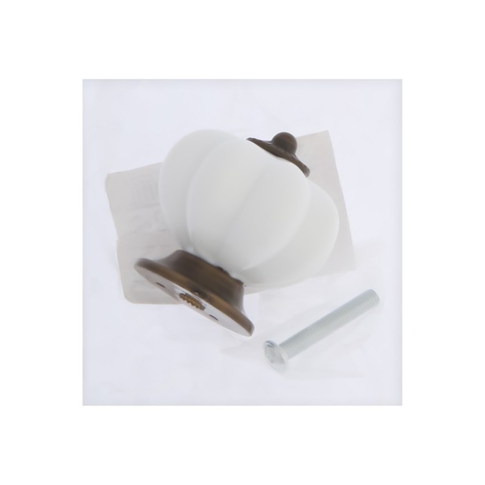 Ручка-кнопка ТУНДРА, d=39, пластик, белая Ручка-кнопка ТУНДРА, d=39, пластик, белая