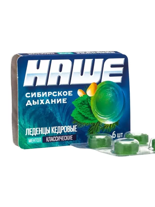 Леденцы &laquo;НАШЕ&raquo;, Ментол Классика, блистер, 6 шт.