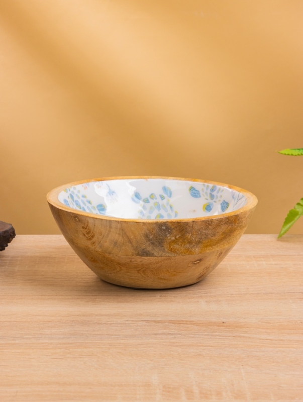 Миска Миска "Черепаха и цветы" дерево манго 17,5х17,5х6,5 см