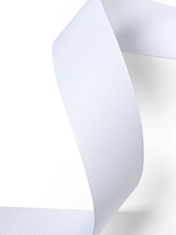 Лента репсовая, 38 мм, 23&plusmn;1 м, белая №01