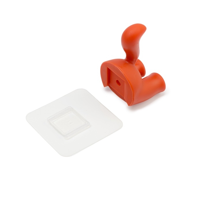 Крючок самоклеящийся CAPPIO MUMURING, однорожковый, оранжевый Крючок самоклеящийся CAPPIO MUMURING, однорожковый, оранжевый