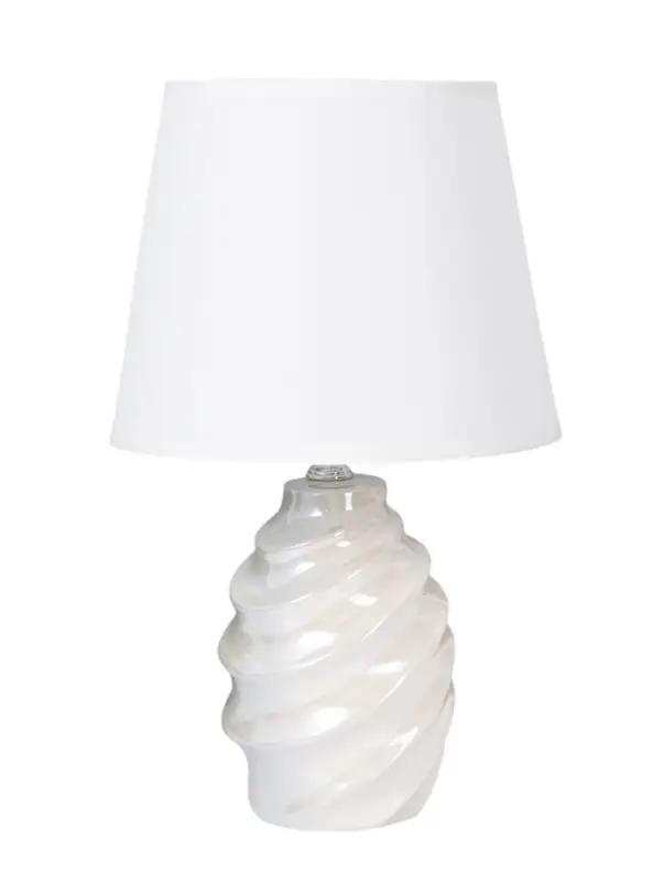 Лампа настольная E27 40Вт "Ракушка" беж перламутр 20х20х32 см