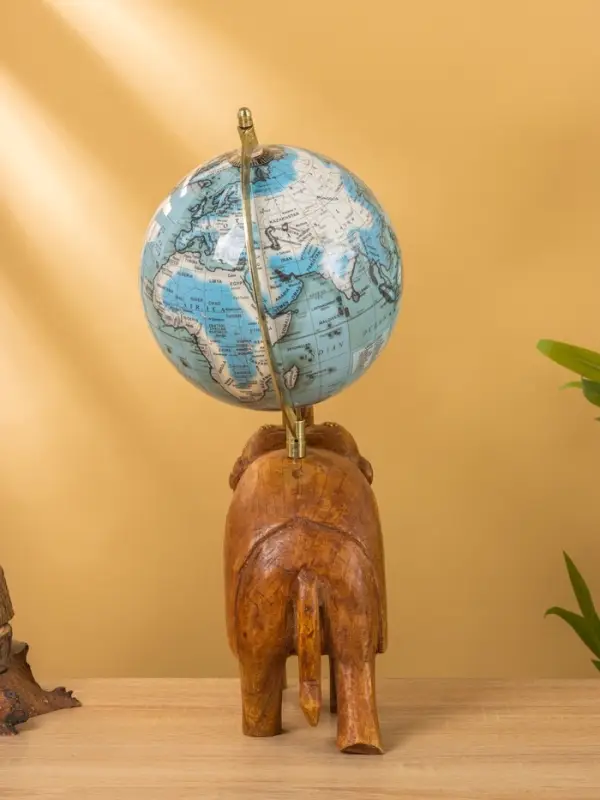 Глобус сувенирный, 25×16×36 см, подставка дерево