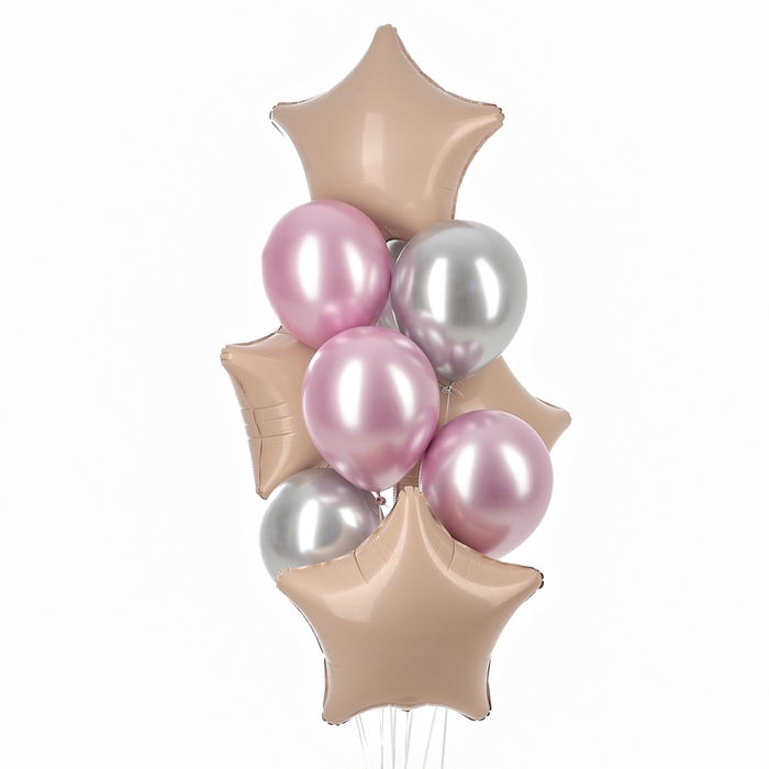 Набор воздушных шаров «Клубничный кофе», фольга, латекс, 10 шт. Набор воздушных шаров «Клубничный кофе», фольга, латекс, 10 шт.