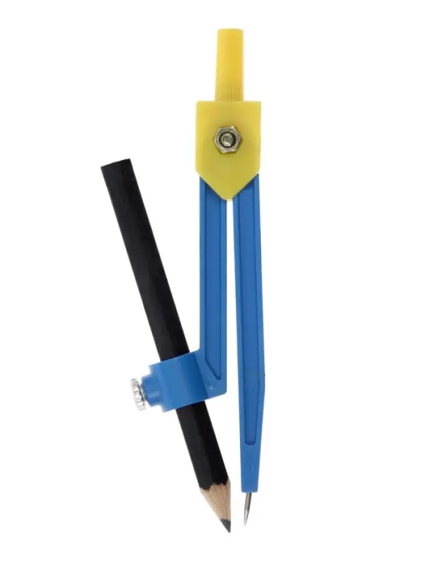 Циркуль пластиковый Calligrata, 110 мм, с карандашом, универсальный держатель &laquo;козья ножка&raquo;, в ПВХ, МИКС