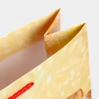 Пакет подарочный новогодний ламинированный «Поздравляю», L 28 х 38 х 9 см