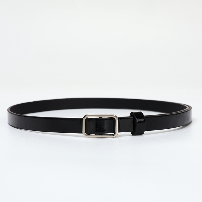 Ремень женский, ширина 1,3 см, пряжка металл, цвет чёрный Ремень женский, ширина 1,3 см, пряжка металл, цвет чёрный