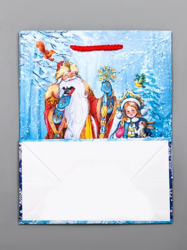 Пакет подарочный новогодний ламинированный, «Дед Мороз и Снегурочка» , 18×10×22.3 см Пакет подарочный новогодний ламинированный, «Дед Мороз и Снегурочка» , 18×10×22.3 см